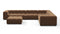 Tufty - Tufty Sectional, Large Right Corner, Mocha Velvet