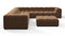 Tufty - Tufty Sectional, Large Right Corner, Mocha Velvet