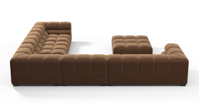 Tufty - Tufty Sectional, Large Right Corner, Mocha Velvet