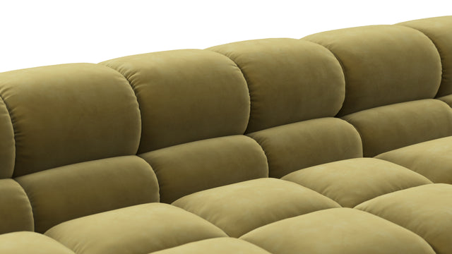 Tufty - Tufty Sectional, Large Left Corner, Olive Gold Velvet