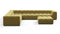 Tufty - Tufty Sectional, Large Left Corner, Olive Gold Velvet