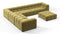 Tufty - Tufty Sectional, Large Left Corner, Olive Gold Velvet