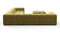 Tufty - Tufty Sectional, Large Left Corner, Olive Gold Velvet