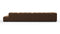 Tufty - Tufty Sectional, Large, Right Chaise, Mocha Velvet