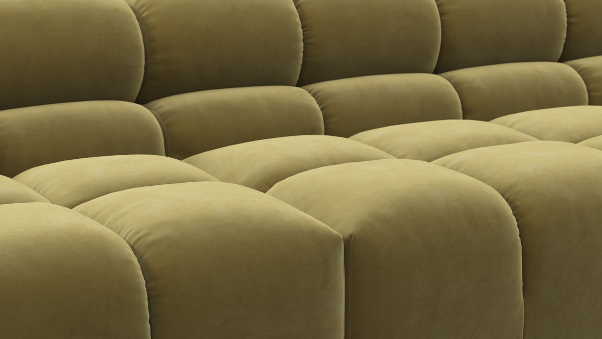 Tufty - Tufty Sectional, Large, Left Chaise, Olive Gold Velvet