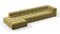 Tufty - Tufty Sectional, Large, Left Chaise, Olive Gold Velvet