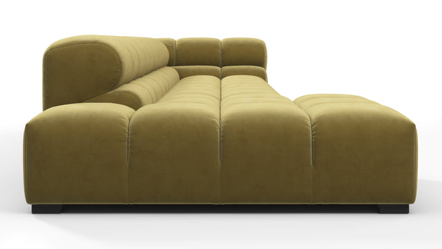 Tufty - Tufty Sectional, Large, Left Chaise, Olive Gold Velvet