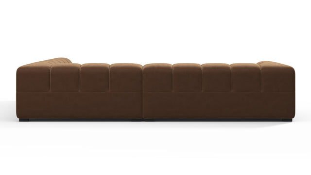 Tufty - Tufty Sectional, Right Corner, Mocha Velvet