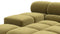 Tufty - Tufty Sectional, Left Corner, Olive Gold Velvet
