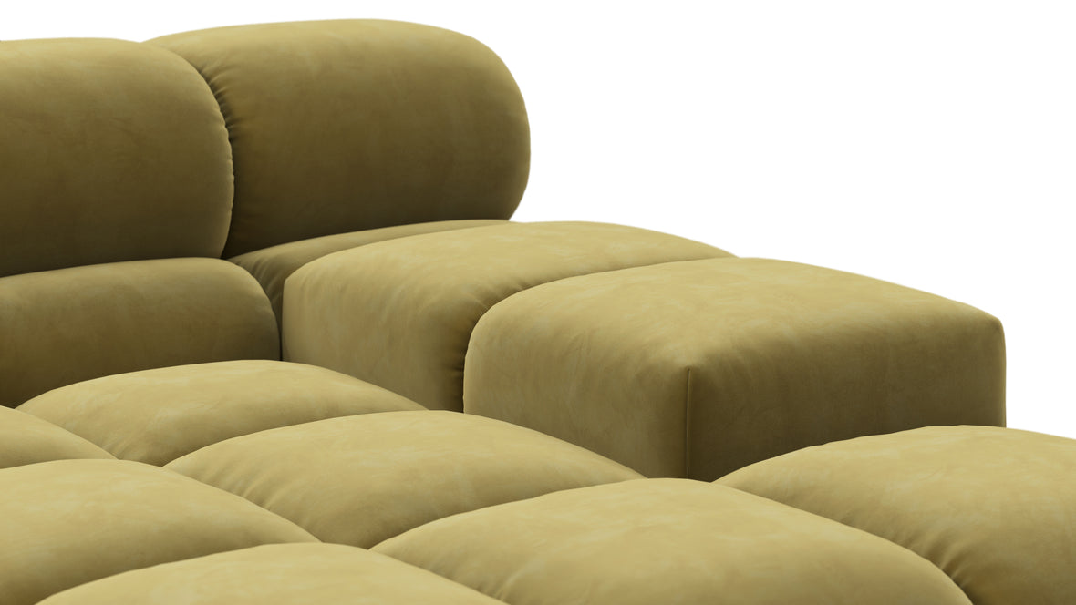 Tufty - Tufty Sectional, Right Corner, Olive Gold Velvet