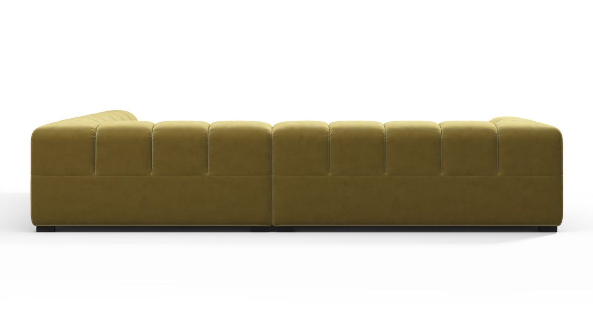 Tufty - Tufty Sectional, Right Corner, Olive Gold Velvet