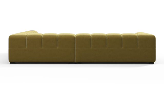 Tufty - Tufty Sectional, Right Corner, Olive Gold Velvet