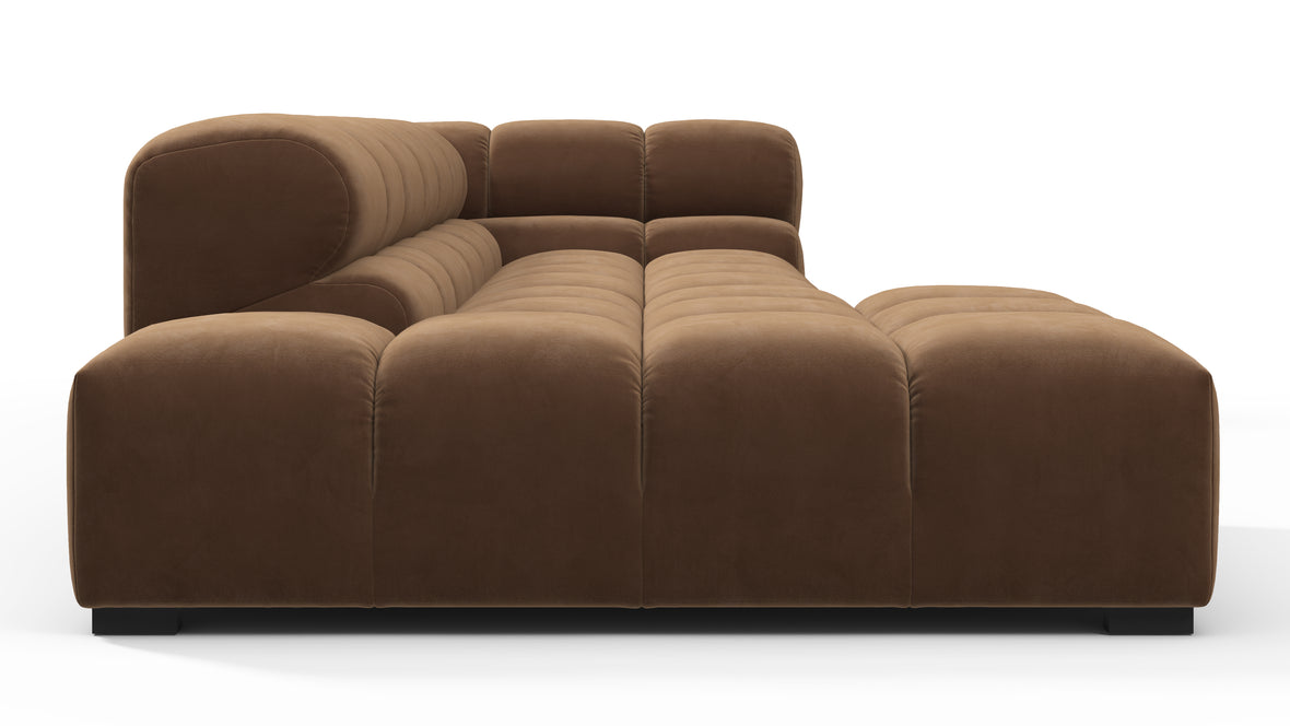 Tufty - Tufty Sectional, Small L, Left, Mocha Velvet