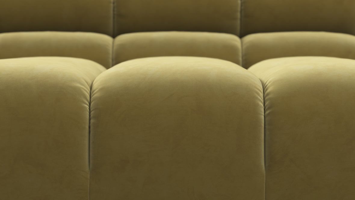 Tufty - Tufty Sectional, Small L, Left, Olive Gold Velvet