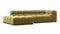 Tufty - Tufty Sectional, Small L, Left, Olive Gold Velvet