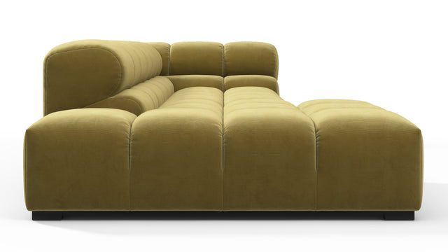 Tufty - Tufty Sectional, Small L, Left, Olive Gold Velvet