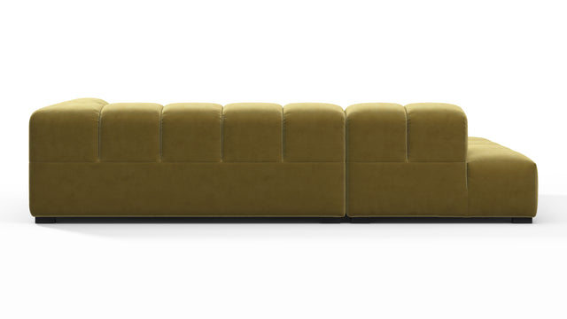 Tufty - Tufty Sectional, Small L, Left, Olive Gold Velvet
