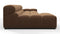 Tufty - Tufty Sectional, Small, Left Chaise, Mocha Velvet