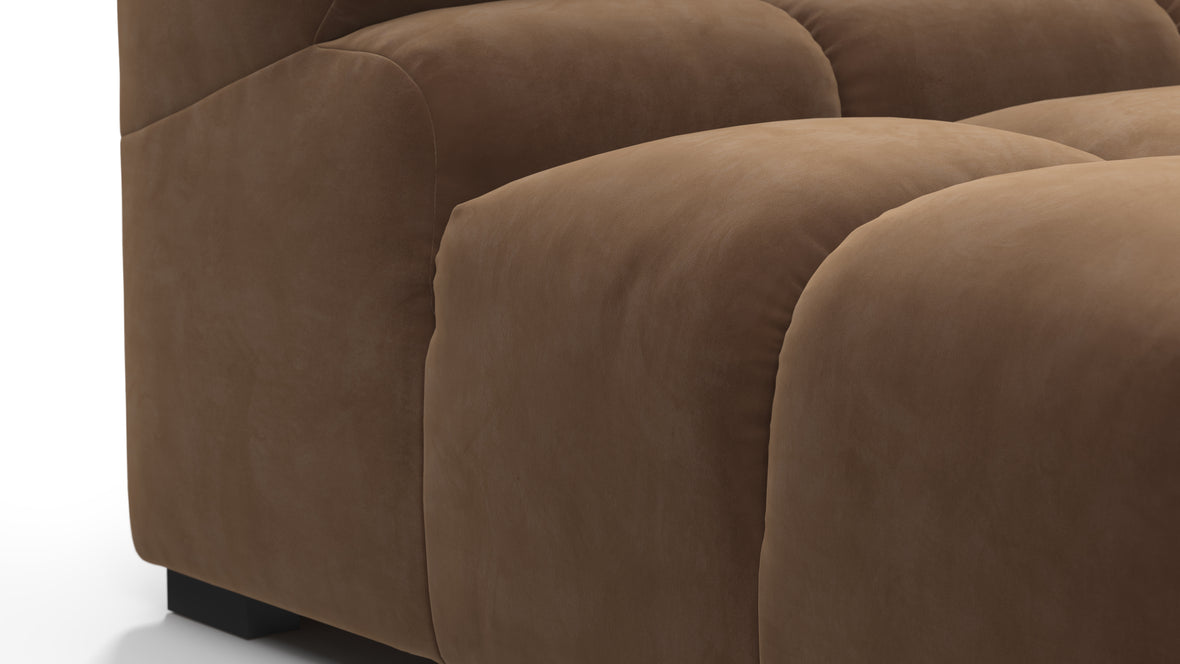Tufty - Tufty Sectional, Small, Right Chaise, Mocha Velvet