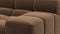 Tufty - Tufty Sectional, Small, Right Chaise, Mocha Velvet