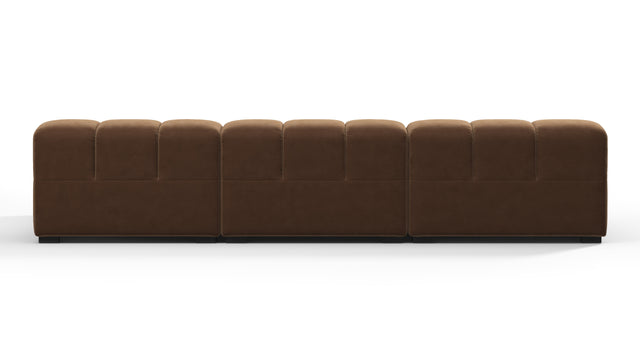 Tufty - Tufty Sectional, Small, Right Chaise, Mocha Velvet
