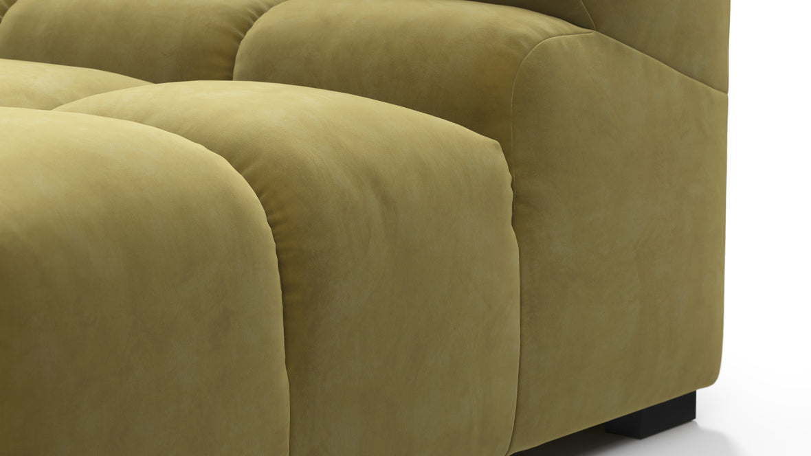 Tufty - Tufty Sectional, Small, Left Chaise, Olive Gold Velvet
