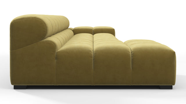 Tufty - Tufty Sectional, Small, Left Chaise, Olive Gold Velvet