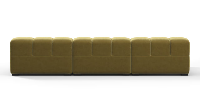 Tufty - Tufty Sectional, Small, Left Chaise, Olive Gold Velvet
