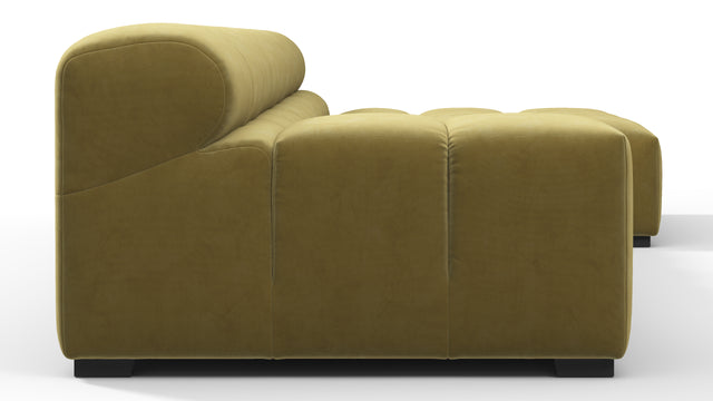 Tufty - Tufty Sectional, Small, Right Chaise, Olive Gold Velvet