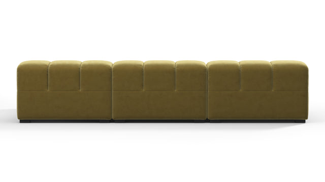 Tufty - Tufty Sectional, Small, Right Chaise, Olive Gold Velvet