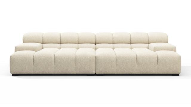 Tufty - Tufty Sectional, Extra Deep Sofa, Eggshell Boucle