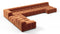 Tufty - Tufty Sectional, Extra Large Left Corner, Spice Velvet