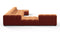 Tufty - Tufty Sectional, Extra Large Left Corner, Spice Velvet