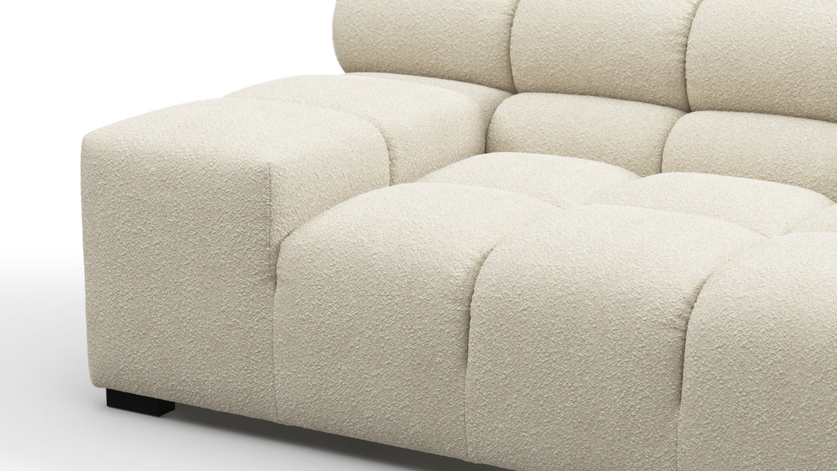 Tufty - Tufty Sectional, Extra Large Left Corner, Eggshell Boucle