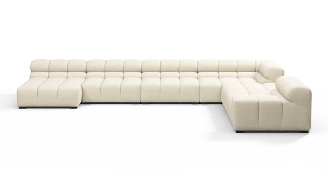 Tufty - Tufty Sectional, Extra Large Right Corner, Eggshell Boucle