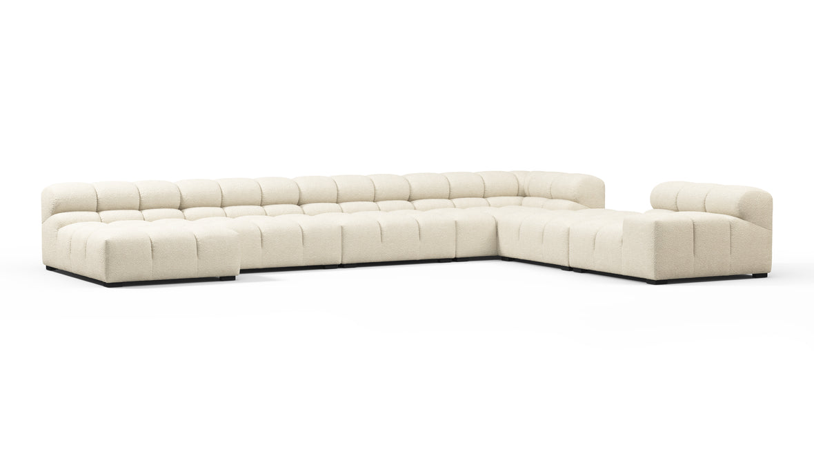 Tufty - Tufty Sectional, Extra Large Right Corner, Eggshell Boucle