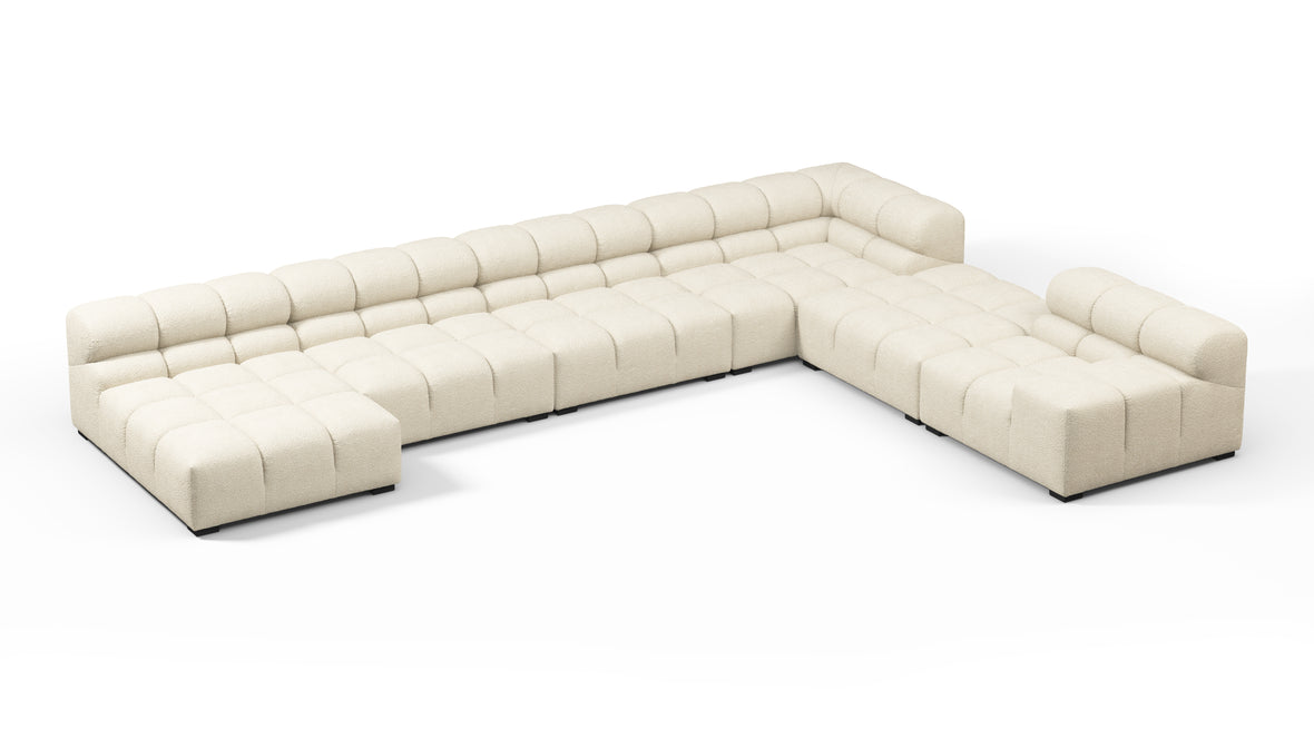 Tufty - Tufty Sectional, Extra Large Right Corner, Eggshell Boucle
