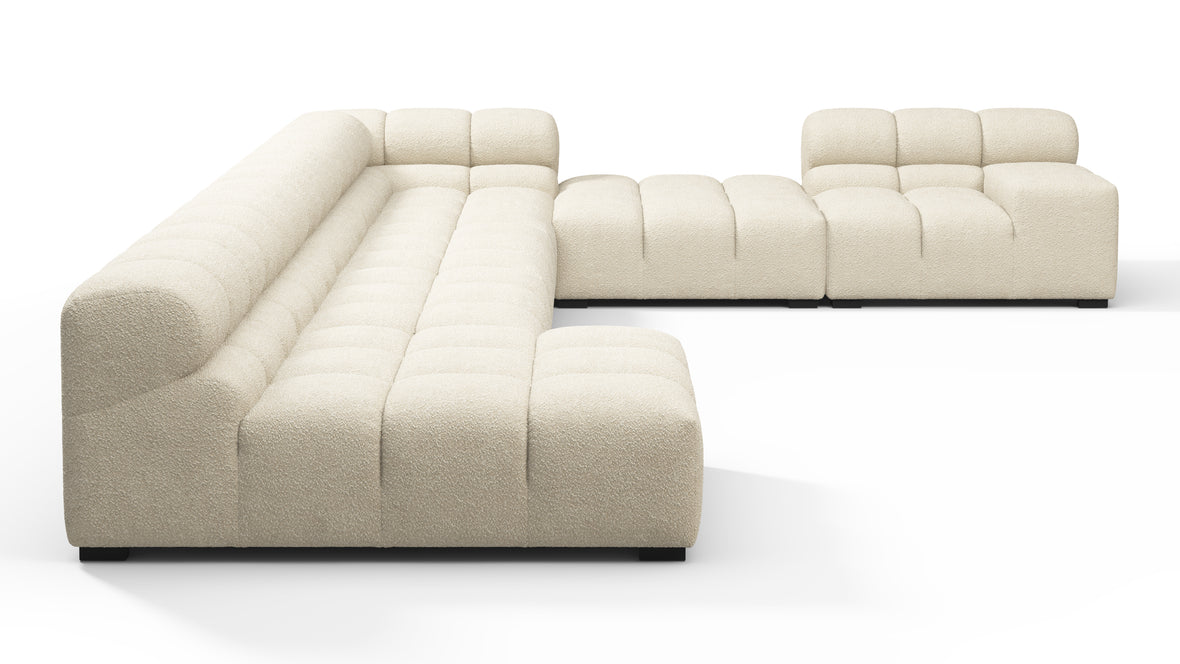 Tufty - Tufty Sectional, Extra Large Right Corner, Eggshell Boucle