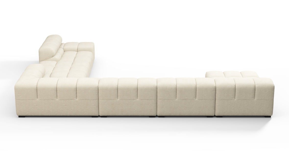 Tufty - Tufty Sectional, Extra Large Right Corner, Eggshell Boucle