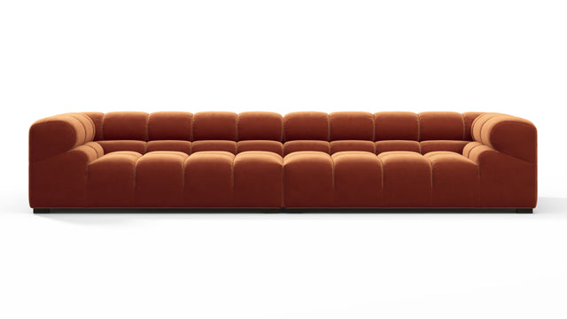 Tufty - Tufty Sectional, Extra Large Sofa, Spice Velvet