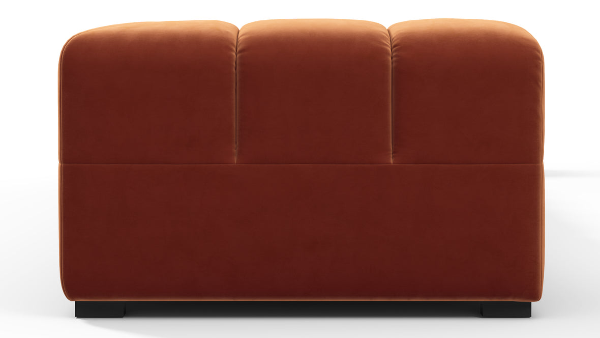 Tufty - Tufty Sectional, Extra Large Sofa, Spice Velvet