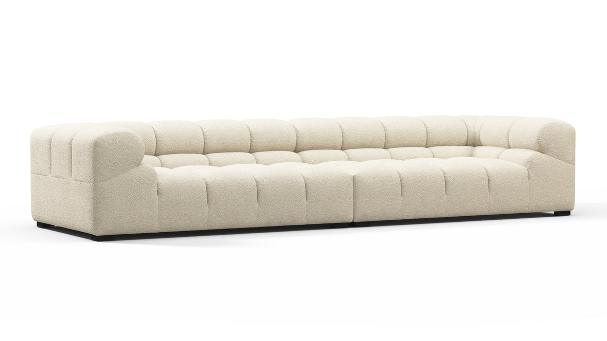 Tufty - Tufty Sectional, Extra Large Sofa, Eggshell Boucle
