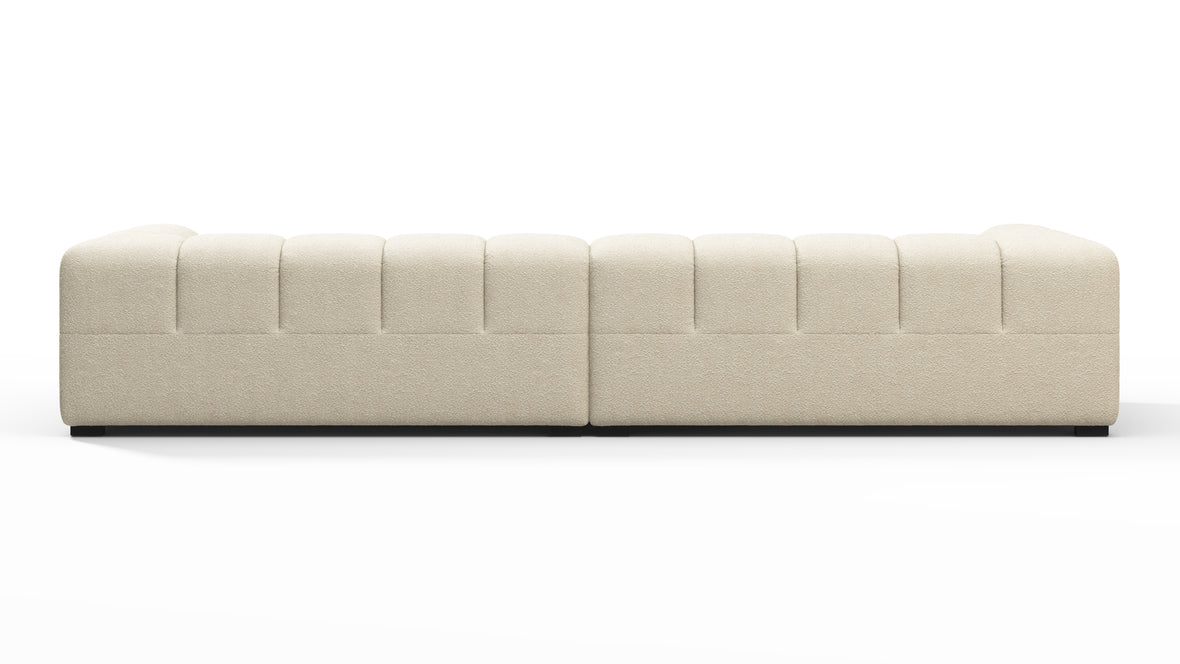Tufty - Tufty Sectional, Extra Large Sofa, Eggshell Boucle