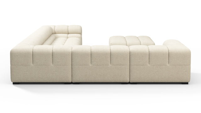 Tufty - Tufty Sectional, Large Left Corner, Eggshell Boucle