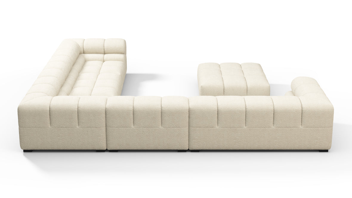 Tufty - Tufty Sectional, Large Right Corner, Eggshell Boucle