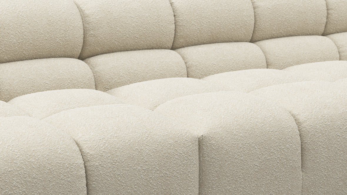 Tufty - Tufty Sectional, Large, Left Chaise, Eggshell Boucle