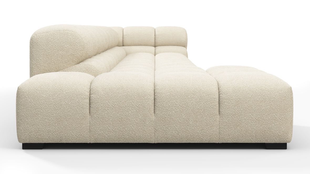 Tufty - Tufty Sectional, Large, Left Chaise, Eggshell Boucle
