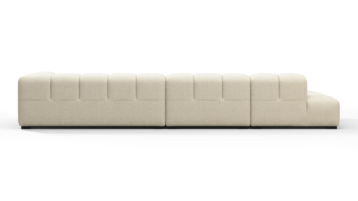 Tufty - Tufty Sectional, Large, Left Chaise, Eggshell Boucle