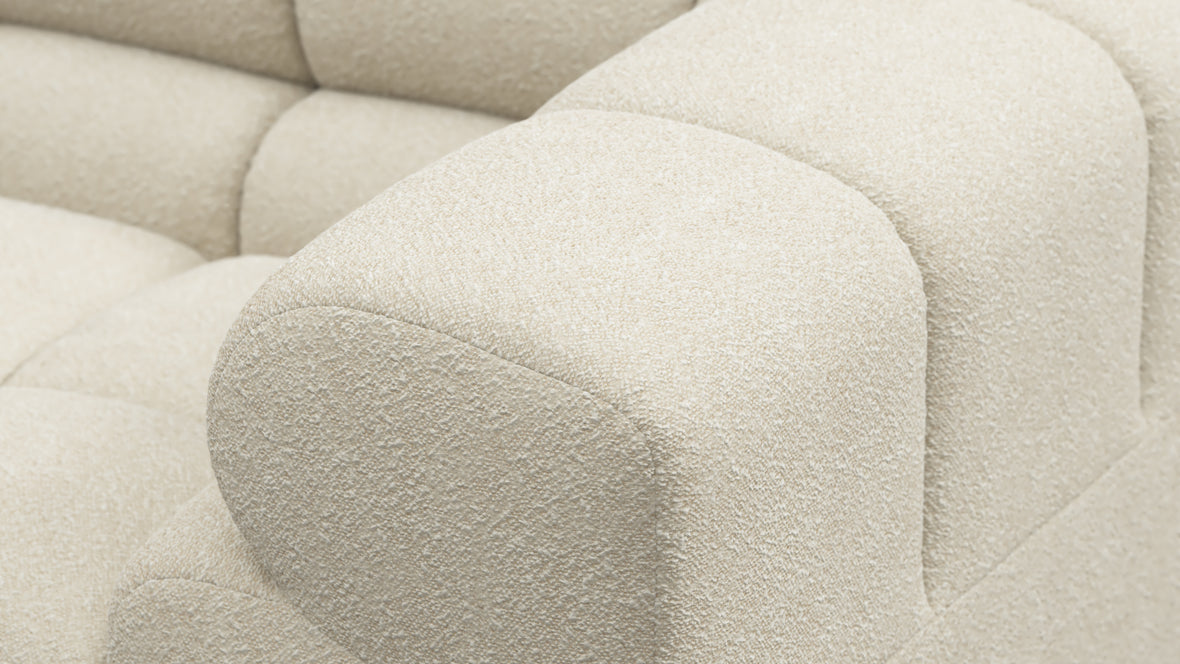 Tufty - Tufty Sectional, Left Corner, Eggshell Boucle