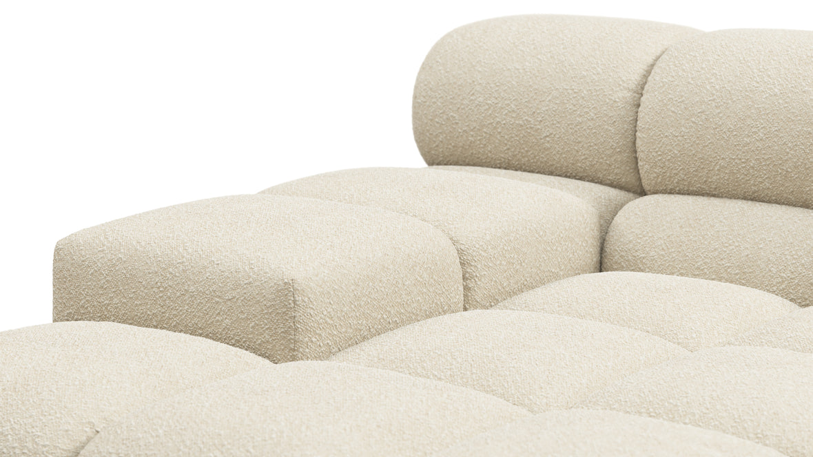 Tufty - Tufty Sectional, Left Corner, Eggshell Boucle